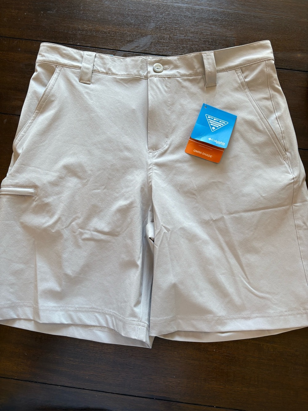 Columbia Omni-Shade Light Gray Performance Fishing Gear shorts sz 32